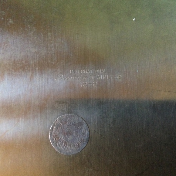 ✔️MCM Set of 2 International Decorators Stainless Servers - Picture 4 of 6